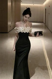 KYLETHOMASW  -  French Fashion Sexy Elegant Evening Gown Women's Halter Neck Sequin Tulle Patchwork Velvet Dress Chic Banquet Party Gown