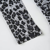 KYLETHOMASW  -  Printed irregular low cut scarf tie T-shirt pure desire style thin mesh top with breasted mesh