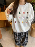 Kylethomasw Snowman Graphic Print Hoodie Christmas Kawaii Oversized Women's Sweatshirts Long Sleeve Cutecore Winter Clothes New