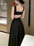 Kylethomasw Sexy Backless Evening Party Dress Sleeveless Solid A-line Long Dresses for Women Spring Summer Prom Robe Vestidos Mujer New