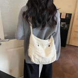 KYLETHOMASW  -  Korean New Women's Handheld Single Shoulder Retro Large Capacity Office Commuter Fashion Tote Bags