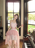 KYLETHOMASW  -  Sweet Princess Party Dress for Women Elegant Spaghetti Strap Princess Birthday Prom Vestidos Summer Slim Waist Female Robe New