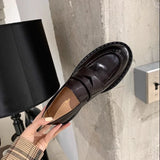 KYLETHOMASW  -  New Women's Shoes Luxury Genuine Leather Loafers for Woman Handmade Britain Casual Shoes Designer Shoes  Zapatos De Mujer