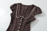 KYLETHOMASW  -  Evening Party Dresses Short Lace Trim Luxury Dresses Women Summer Polka Dot Print Short Sleeve Dresses Sexy