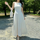 KYLETHOMASW  -  Elegant White Midi Dress Women Vintage Party Prom Spaghetti Strap Black Dresses Korean Formal Occasion Bodycon Vestidos
