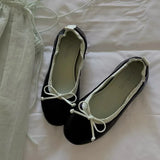 KYLETHOMASW  -  Bow Knot Loafers for Women, Comfortable Soft-Soled Ballet Roll Shoes, Commuter Flats for Women, All-Season Style