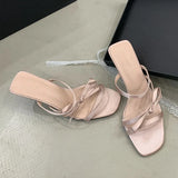KYLETHOMASW  -  Female Slip On Footwear Sexy Ladies Thin Heels Shoes New In Summer Spring Fashion Butterfly-Knot Women High Heels Pumps Shoes