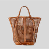 KYLETHOMASW  -  Brand Mesh Bucket Tote Bag Hollow Vegetable Basket Handbag Large Capacity Shoulder Messenger Bag Underarm Bag Fashion Women' Bag