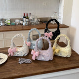 KYLETHOMASW  -  Women Cute Colorful Polka Dot Hobo Bag Ruched Handle Small PU Leather Chain Crossbody Purse with Bow Charm New Handbags