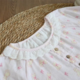 KYLETHOMASW  -  Cotton double-layer gauze lace princess pajamas women's summer new short-sleeved trousers shorts ins loungewear cover