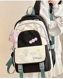 KYLETHOMASW  -  High-value Female High School Student Schoolbag Macaroon Contrast Color Cute All-match Backpacks Large-capacity College Backpack