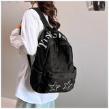 KYLETHOMASW  -  New Star School Bag for Female Japanese Denim Women Backpack High School Teenagers Student Casual Large Capacity Back Pack