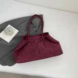 KYLETHOMASW  -  Large Capacity Suede Fabric Simple Tote Bag for Women Shoulder Bags Designer Luxury Brand Handbags and Purses