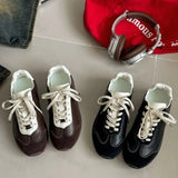 KYLETHOMASW  -  Women's Retro Design Casual Flat Casual Sports Single Shoes New Autumn Shallow Mouth Versatile Comfortable Lace Up Sneakers