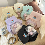 KYLETHOMASW  -  Lovely Sweet Ear Ita Mochila 2025 New Teenage Girls Mochilas Student Backpack School Trendy Bag Commuter Bags for Woman