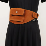 KYLETHOMASW  -  Korean Ins Niche Design Waist Bag Suede Belt Fashionable and Casual Waist Packs
