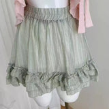 KYLETHOMASW  -  Japanese Sweet Ruffle 2 Piece Set Women Kawaii Bow Tops + Mini Cake Skirts New Fashion Cute Patchwork Loose Cute Fairy Suit