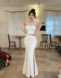 KYLETHOMASW  -  Elegant Sexy Long Evening Gown with Mesh Splice And Side Slit High Waist Bodycon Dress for Women Party Ball Celebration