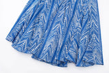 KYLETHOMASW  -  Sexy Women Halter V Collar Backless Mini Dress Women Holiday Blue Floral Lacing up Back Loose Dresses Femme Vestidos Summer Robe