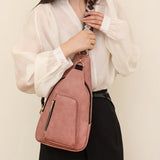 KYLETHOMASW  -  Retro PU Leather Satchel Bag Women's Solid Color Shoulder Bag Multi Pocket Casual Chest Bag Ladies All-Match Crossbody Bags