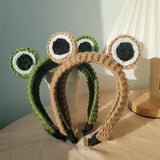 Kylethomasw Fashion Cartoon Big Eyes Frog Hair Band Wash HairBand Korean Version Headwear Hair Accessories For Women