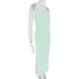 KYLETHOMASW  -  Women New Sling Dresses Spring Summer Streetwear Fashion Elegant Maxi Dress Solid Sexy Backless Female Dress Club Party Clothing