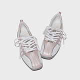 KYLETHOMASW  -  Women's Ballet Style Flats Fashion Lace-up Retro Mary Jane Casual Shoes Spring Summer Comfortable Lightweight Ballet Sneakers