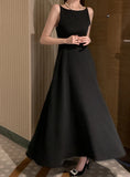 KYLETHOMASW  -  Elegant White Midi Dress Women Vintage Party Prom Spaghetti Strap Black Dresses Korean Formal Occasion Bodycon Vestidos