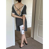 KYLETHOMASW  -  Women's Modal Lace Trim Nightgown Criss Back Loose Sleepwear Summer