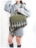KYLETHOMASW  -  Women Y2k Aesthetic Kawaii Sweet Backpacks Contrast Color Plaid 16 Inch Laptop Bags Fashion Casual Preppy Schoolbags Japanese