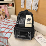 KYLETHOMASW  -  High-capacity Kawaii Students Women Backpacks Sweet Y2k Aesthetic Fashion Girls Star Schoolbags All Match Transparent Ita Bags