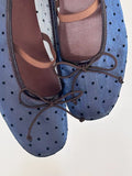 KYLETHOMASW  -  Polka Dot Ballet Flats Spring New Versatile Flat Soft Sole Shallow French Bow Single Shoes for Women