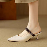 KYLETHOMASW  -  Women Pointed Toe Slippers High Heels Sexy Dress Shoes Fashion Elegant Slingback Woman Pumps Summer Party Zapatos De Mujer
