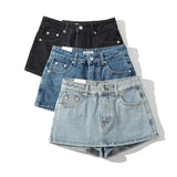 KYLETHOMASW  -  Y2k Denim Mini Skirt for Women Summer 2024 Sexy Vintage Low Waist Slim Micro Jeans Skirt Korean Style Skort Streetwear