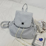 KYLETHOMASW  -  Women Preppy Kawaii Plaid Backpacks for Students Simple Y2k Aesthetic Fashion Backpack Korean Casual All Match Trendy Schoolbags