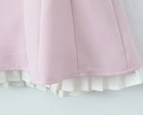 KYLETHOMASW  -  Sexy Spaghetti Straps Black Pink Mini Dress Women Pleated Hem Patchwork A-line Slim Summer Dresses Party Robe
