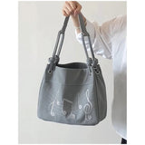 KYLETHOMASW  -  Kawaii Hobo Ita Bag Shoulder Bag Transparent Pvc Window Diy Badge Display Itabag Y2k Jk Anime Cosplay Handbag For Girls