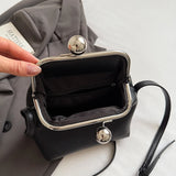 KYLETHOMASW  -  Women's Small PU Leather Clasp Crossbody Bag Retro Daily Dating Party Shoulder Bags New Trend Solid Handbags and Purses