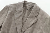 KYLETHOMASW  -  Minimalist Collect Waist Casual Suit Jacket Fashion Elegant Gray Color Single Breasted Blazers Women Tops