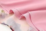 KYLETHOMASW  -  Ruffles V neck Floral Print Chiffon Full Sleeve Dress Woman Ball Tassel Lacing up Bow Waist Mini Summer Dresses Femme Robe