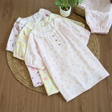 KYLETHOMASW  -  Cotton double-layer gauze lace princess pajamas women's summer new short-sleeved trousers shorts ins loungewear cover