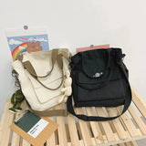 Kylethomasw  Women's Handbag Tote Canvas Cross Bag Youth Fashion Casual Large Capacity Cotton Multiple Pockets Messenger Bags Shopping Bag