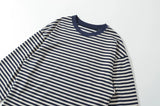 KYLETHOMASW  -  Vintage Striped Long Sleeve T Shirt Women O Neck Casual Autumn Tees Loose Tops