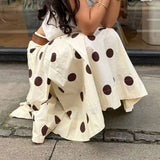 KYLETHOMASW  -  Fashionable Girl Polka Dot Print Skirt Loose and Slimming Hot Girl A Line