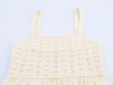KYLETHOMASW  -  Summer Vestidos French Country Lazy Embroidery Suspender Dress Minimalist Beige Holiday Leisure Midi Dress Women
