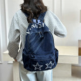 KYLETHOMASW  -  New Star School Bag for Female Japanese Denim Women Backpack High School Teenagers Student Casual Large Capacity Back Pack