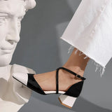 KYLETHOMASW  -  Ladies Pumps 2025 Sweet Toe 4.5cm Heels Patent Leather Buckle Big Size Date Summer Red C2234