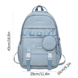 KYLETHOMASW  -  2 Piece Fashion Cute Student School Bag Casual Large Capacity Waterproof Backpack Woman Book Bag Girl