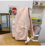 KYLETHOMASW  -  Sweet Girl Lace Pearl Backpack Female Student Large Capacity Lightweight Backpacks