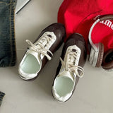 KYLETHOMASW  -  Women's Retro Design Casual Flat Casual Sports Single Shoes New Autumn Shallow Mouth Versatile Comfortable Lace Up Sneakers